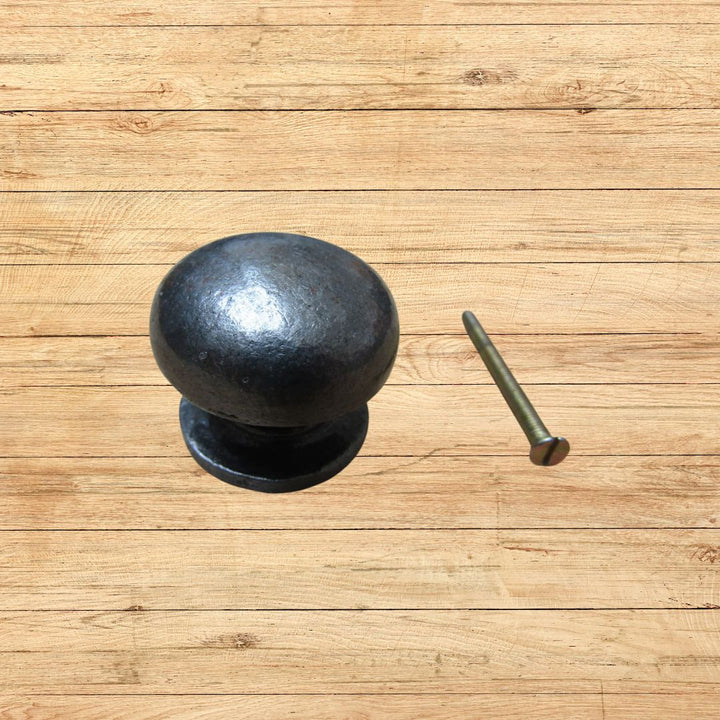 Burlington Mushroom Cabinet Knob Antique Iron 40mm
