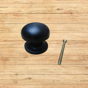 Burlington Mushroom Cupboard Knob Black Antique 40mm
