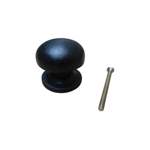 Burlington Mushroom Cupboard Knob Black Antique 40mm
