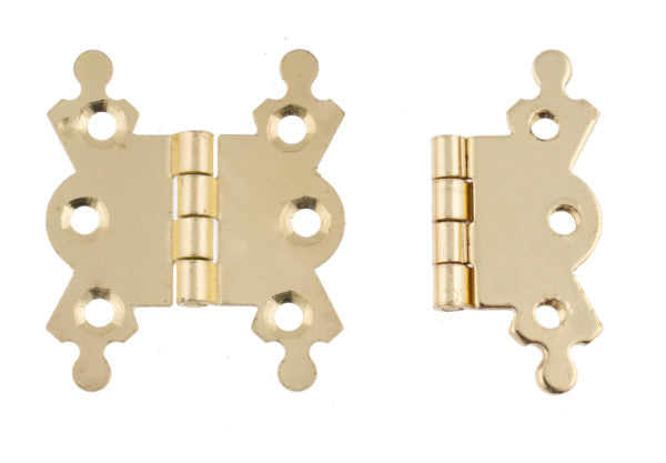 Butterfly Hinge Plain Bearing Steel 40mm Electro Brass Plated Pack of 2