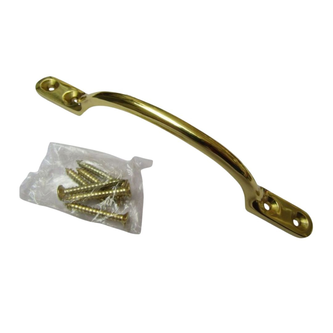 Sash Cabinet Pull Handle Polished Brass 6"
