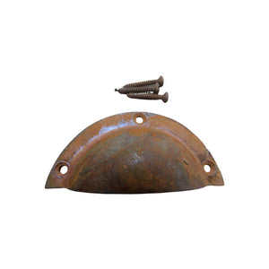 Cast Iron Small Victorian Cup Pull Handle Rust
