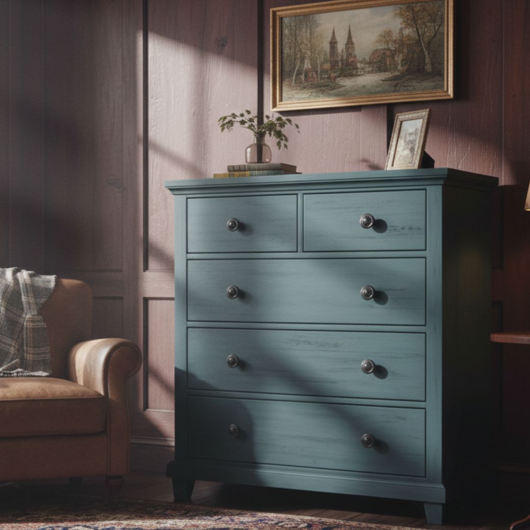 40mm Cast Iron Stepped Cabinet Knob Black Antique 