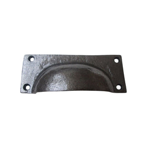 Small Plain Rectangular Cup Handle Antique Iron
