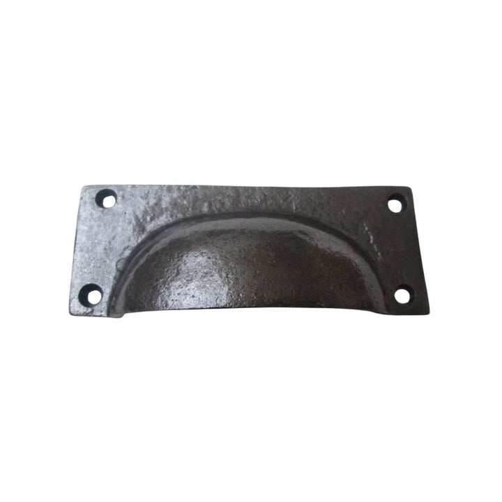 Small Plain Rectangular Cup Handle Antique Iron
