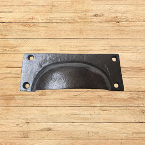 Small Plain Rectangular Cup Handle Antique Iron
