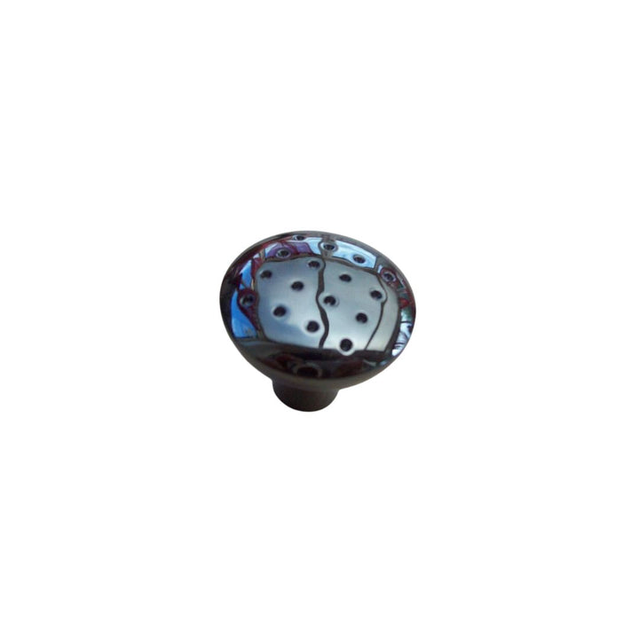 Dimple Cabinet Knob Black Nickel 28mm
