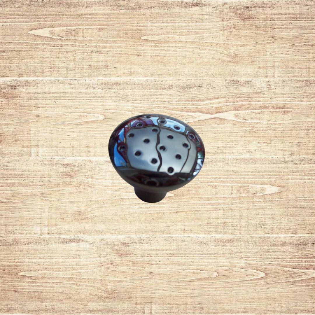 Dimple Cabinet Knob Black Nickel 28mm
