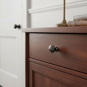Dimple Cabinet Knob Black Nickel 28mm

