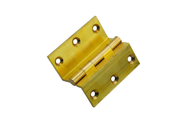 Solid Drawn Brass Stormproof Hinge Satin Brass 63mm Pack of 2