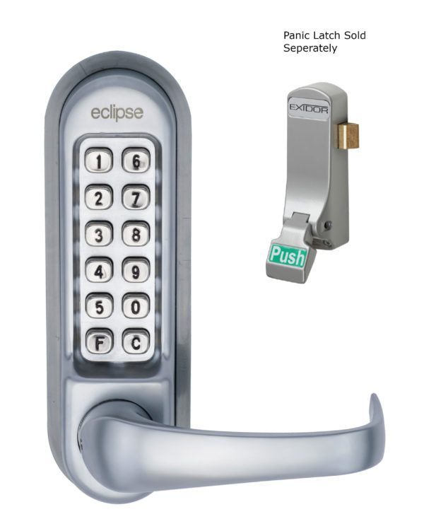 ED50PK Digital Lock for Panic Hardware Heavy Duty Keyless Lever Lock Satin Chrome