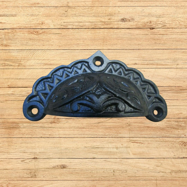 Edwardian Cup Pull Handle Black Antique Finish
