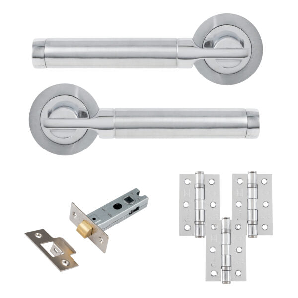 Elettra Door Lever Latch Pack with Hinges