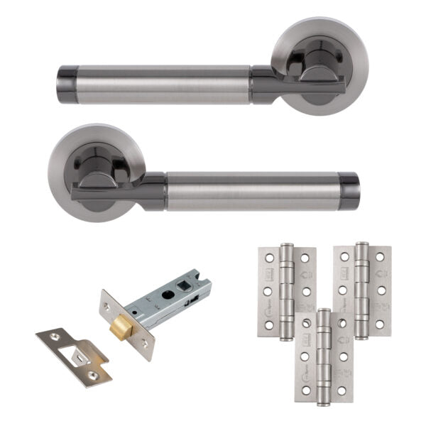 Elettra Door Lever Latch Pack with Hinges