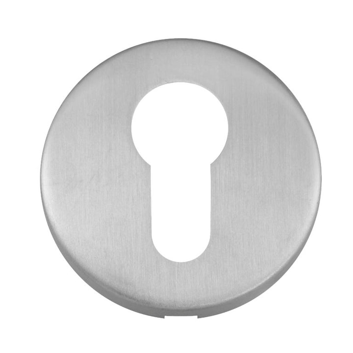 Euro Profile Escutcheon Satin Stainless Steel Clip-On Rose 52x8mm Fire Rated