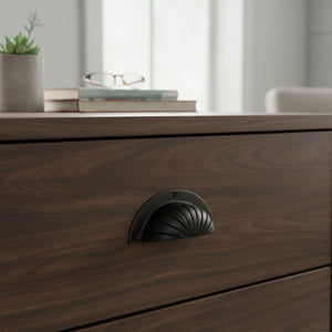 Fan Cup Pull Handle Black Antique 