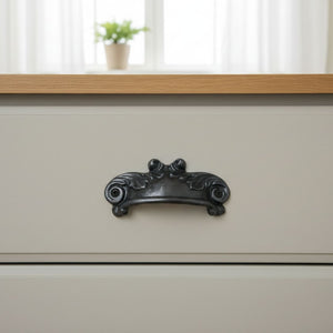 Feathered Cup Pull Handle Antique Iron
