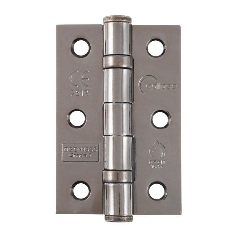 Fire Rated Ball Bearing Door Hinge 76x52mm Antique Bronze Grade 7 Mild Steel Pack of 2