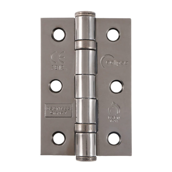 Fire Rated Ball Bearing Door Hinge 76x52mm Antique Bronze Grade 7 Mild Steel Pack of 2