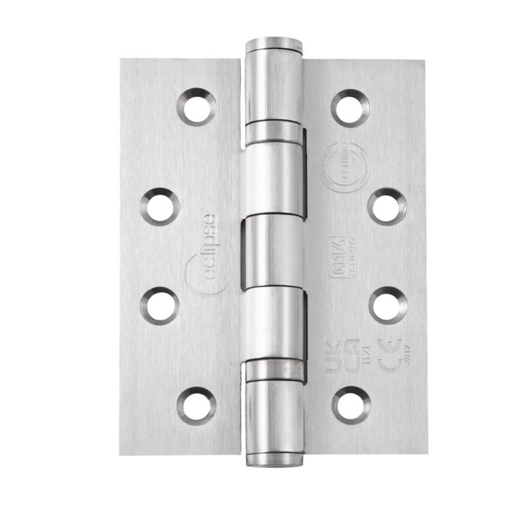 Fire Rated Ball Bearing Door Hinge Grade 14 Square Heavy Duty Satin Stainless Steel