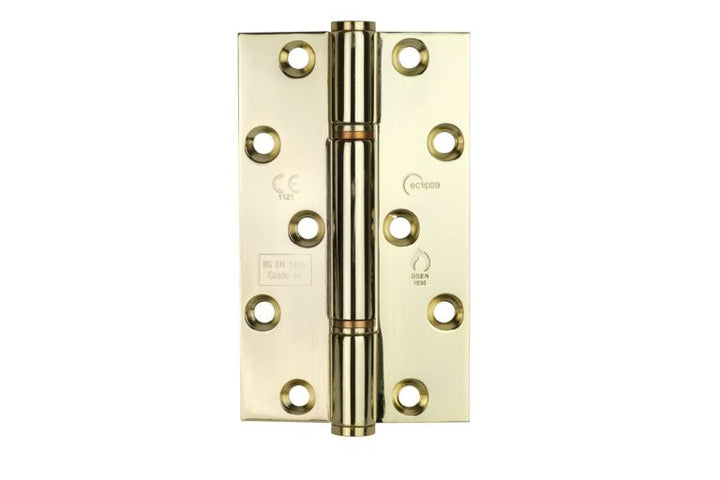 Fire Rated Thrust Bearing Door Hinge 127x76mm Grade 14 Polished Brass