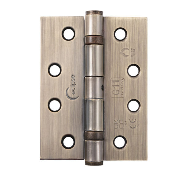 Fire Rated Ball Bearing Door Hinge 102x76x2.7mm Antique Bronze Grade 11 Pack of 2