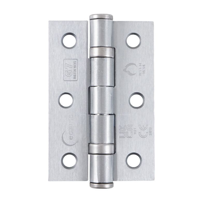Fire Rated Ball Bearing Door Hinge 76x52mm Antique Bronze Grade 7 Mild Steel Pack of 2