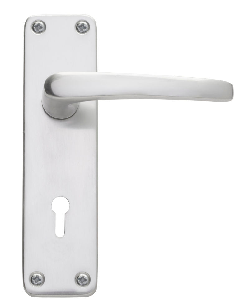 Fire Rated Contract Latch Lever on Backplate Door Handle
