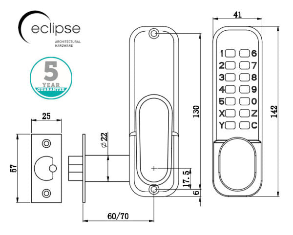 Fire Rated ED20 Digital Door Lock