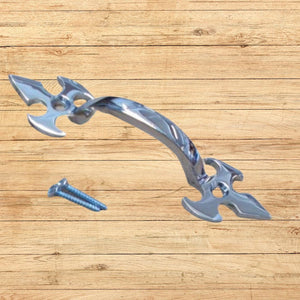 Fleur De Lys Cabinet Pull Handle Polished Chrome 4''