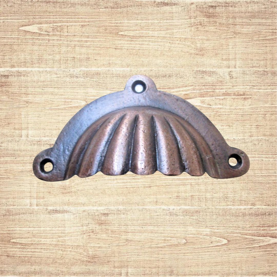 Fluted With Lugs Cup Pull Handle Antique Copper