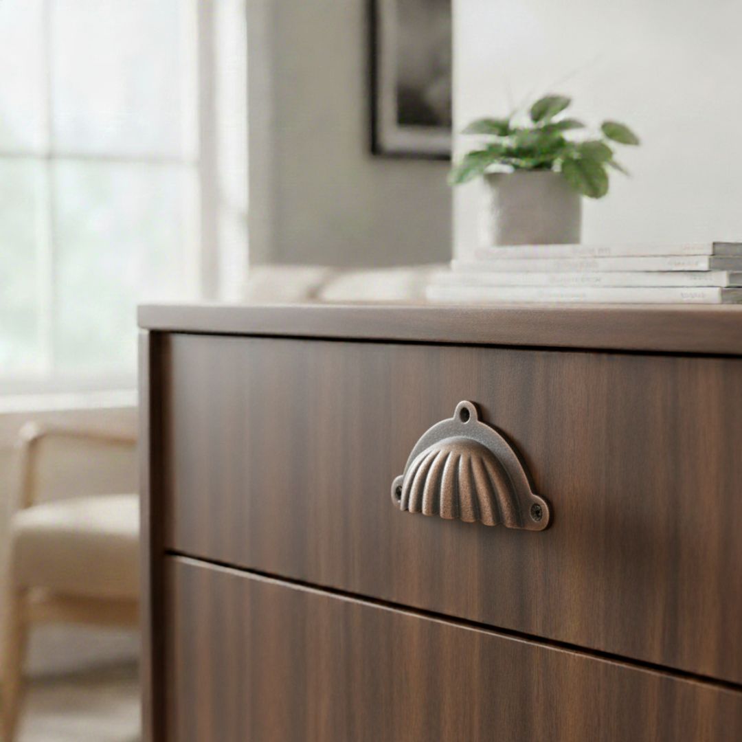 Fluted With Lugs Cup Pull Handle Antique Copper