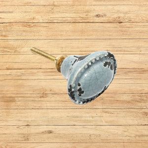 French Grey Glazed Cabinet Knob 40mm