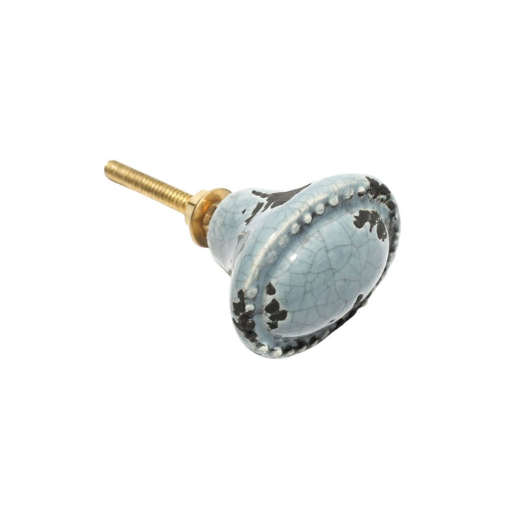 French Grey Glazed Cabinet Knob 40mm