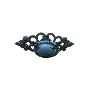 French Grey Glazed Cabinet Knob with back plate
