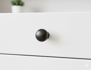 Burlington Mushroom Cupboard Knob Black Antique 40mm
