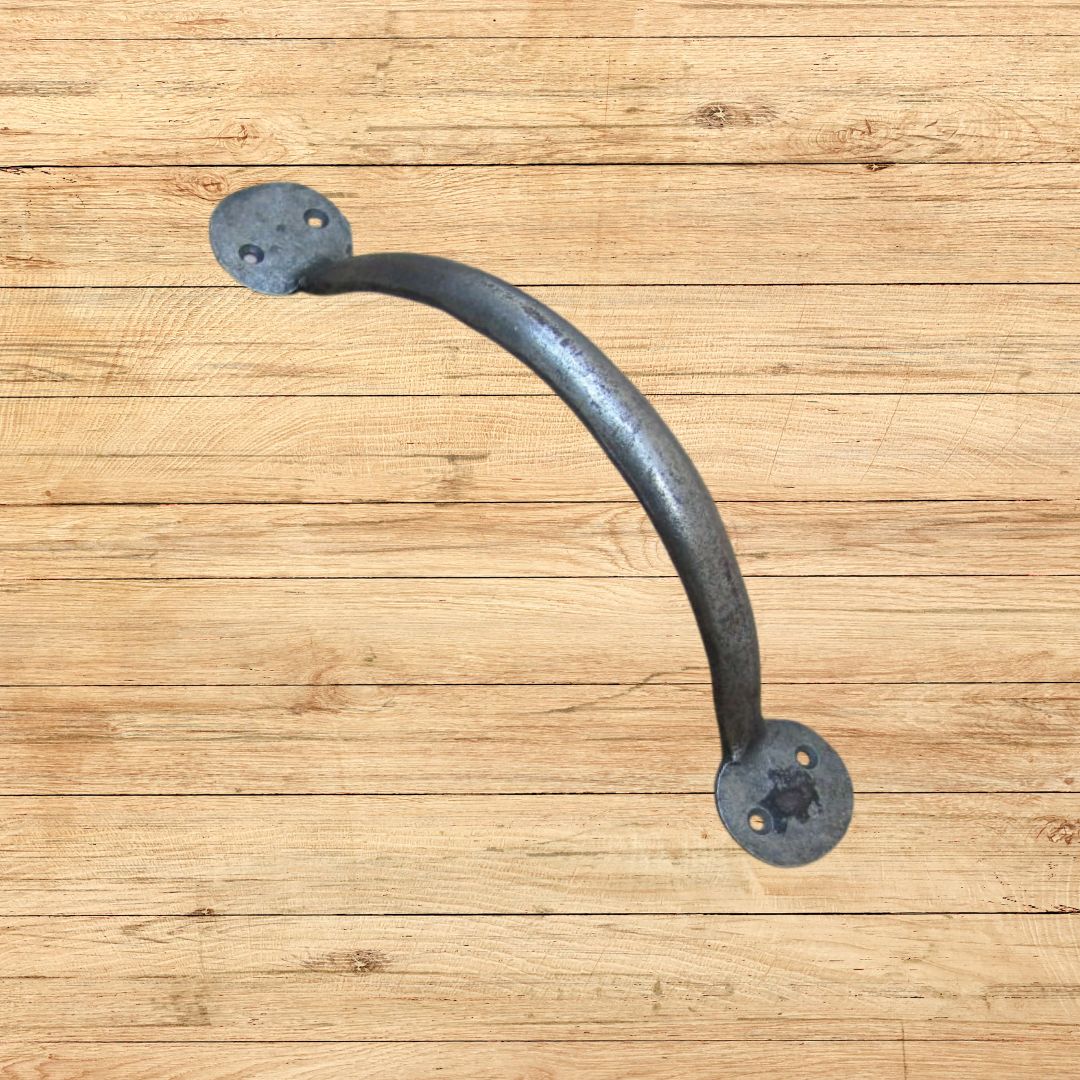 Penny End Cabinet Pull Handle 10" Antique Iron
