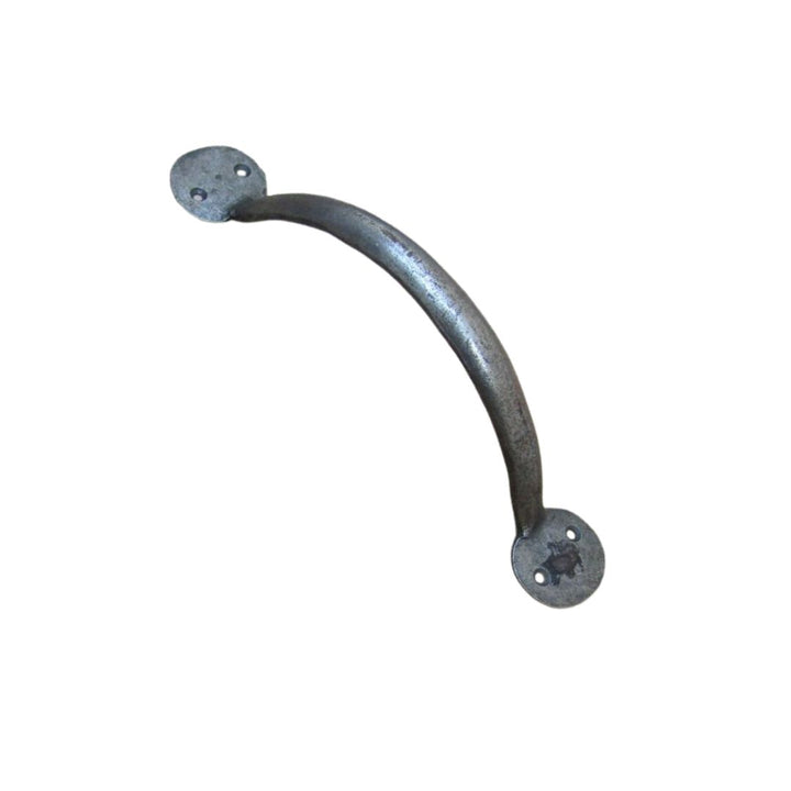 Handforged Penny End Cabinet Pull Handle Antique Iron 9''