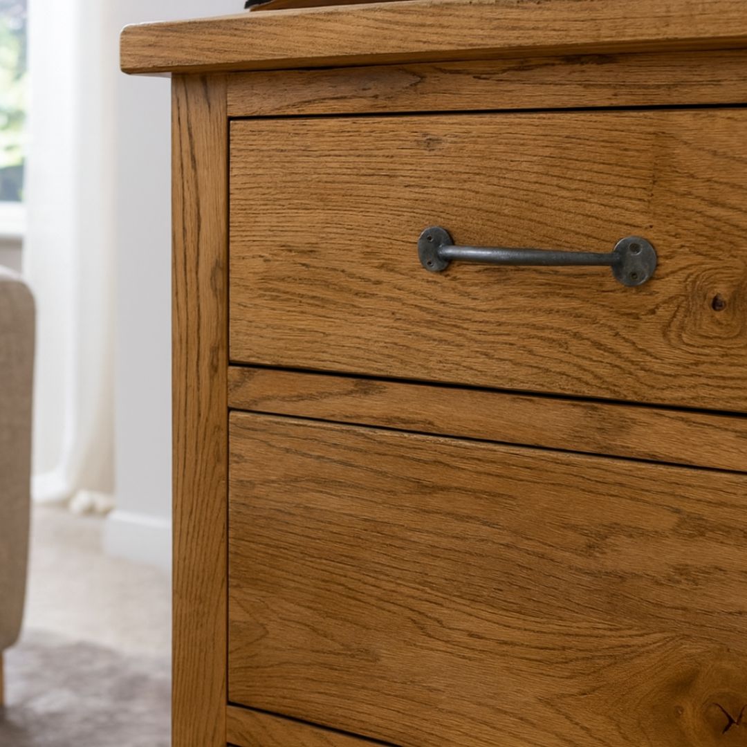 Handforged Penny End Cabinet Pull Handle Antique Iron 9''