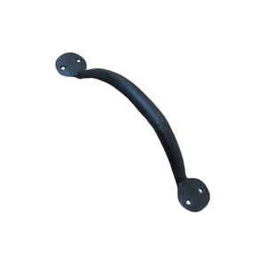 Penny End Cabinet Pull Handle Handforged 10" Black Wax