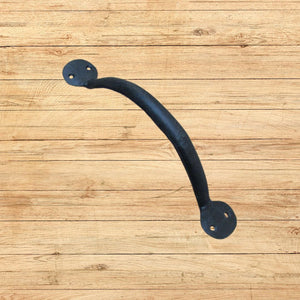 Penny End Cabinet Pull Handle Handforged 10" Black Wax