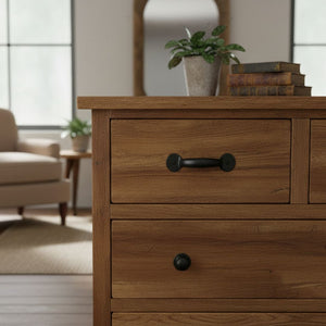 Penny End Cabinet Pull Handle 4" Black Wax Finish