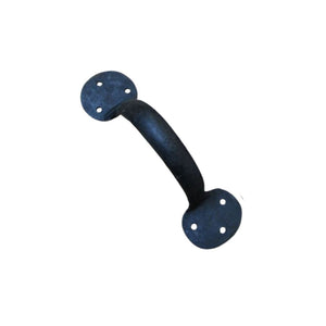 Handforged Penny End Cabinet Pull Handle 6" Black Wax Finish