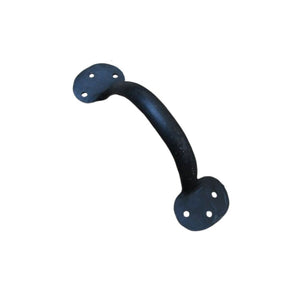 Penny End Cabinet Pull Handle 7" Handforged Black Wax 