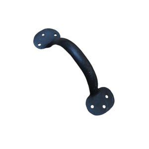 Penny End Cabinet Pull Handle Handforged 8" Black Wax