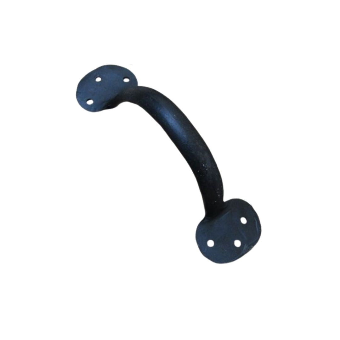 Penny End Cabinet Pull Handle Handforged 8" Black Wax