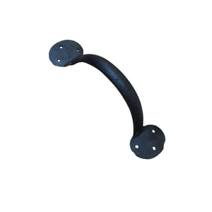 Penny End Cabinet Pull Handle Handforged  9" Black Wax