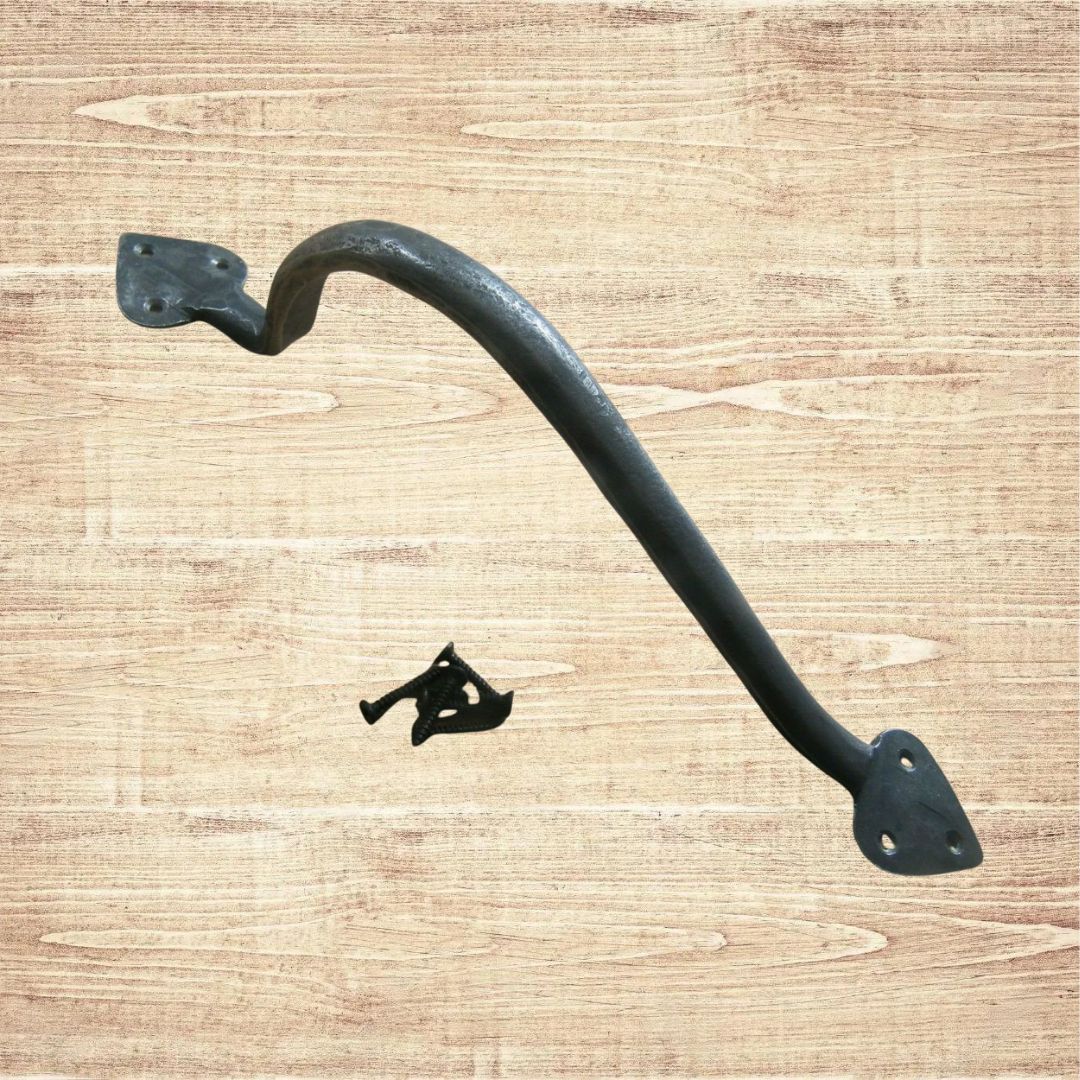 Handforged Wiltshire Pull Handle Antique Iron Large 335mm