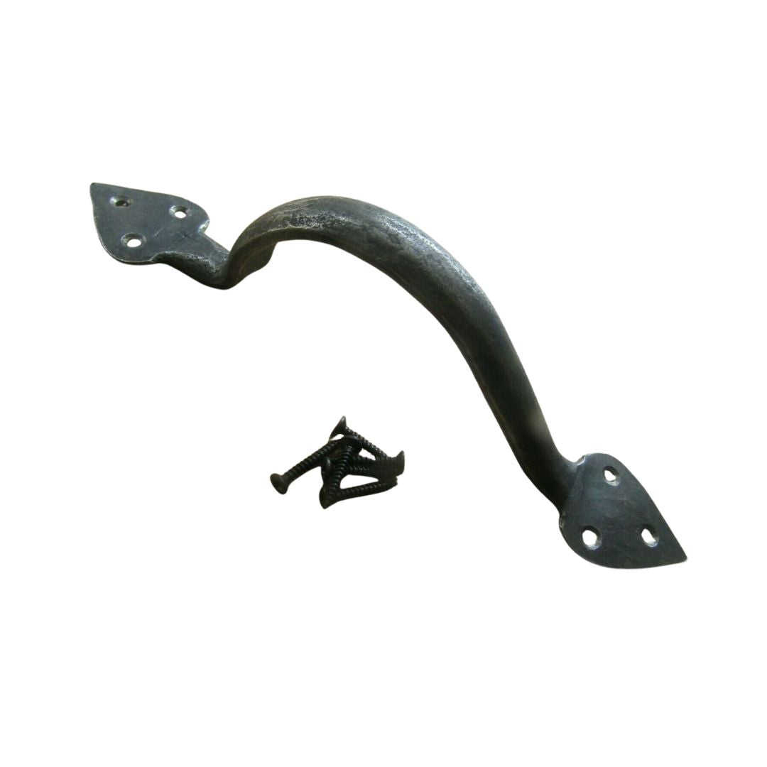 Handforged Wiltshire Pull Handle Antique Iron Small 245mm