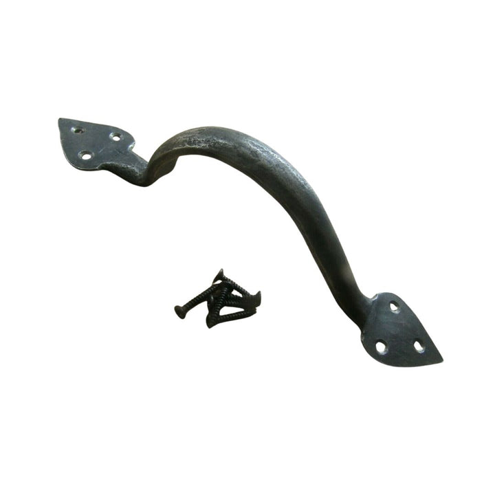 Handforged Wiltshire Pull Handle Antique Iron Small 245mm